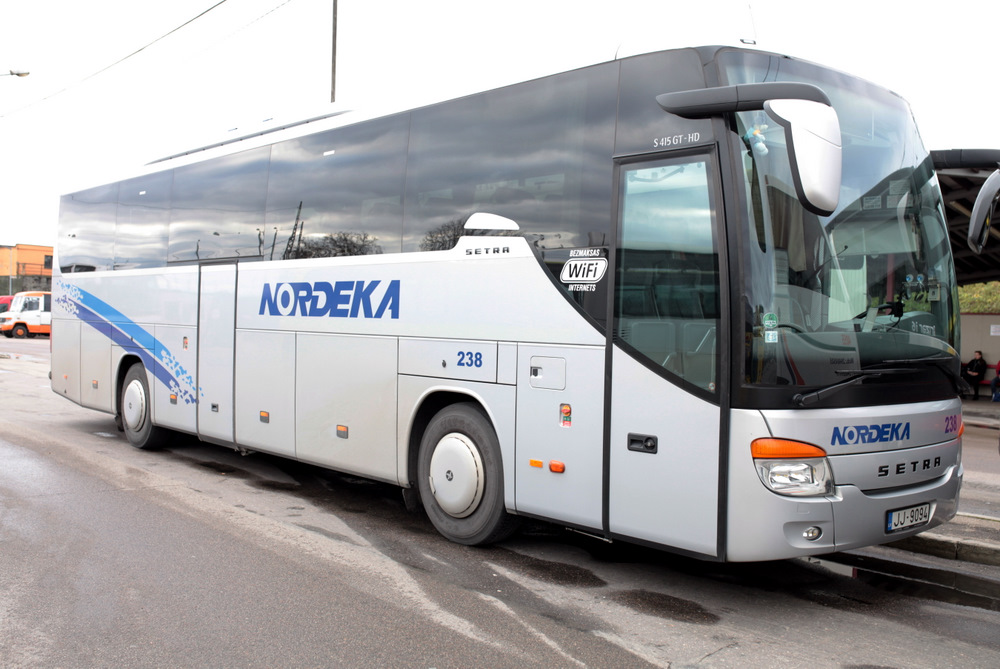 “Nordekas” autobuss Rīgas starptautiskajā autoostā.