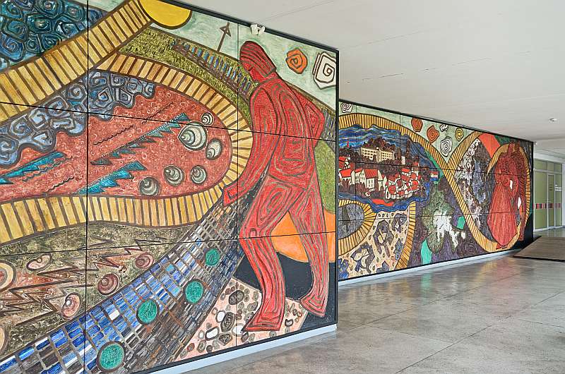 Lidija Auza. Triptihs “Kurzeme” Talsu novada domes ēkā (1973 – 1976).