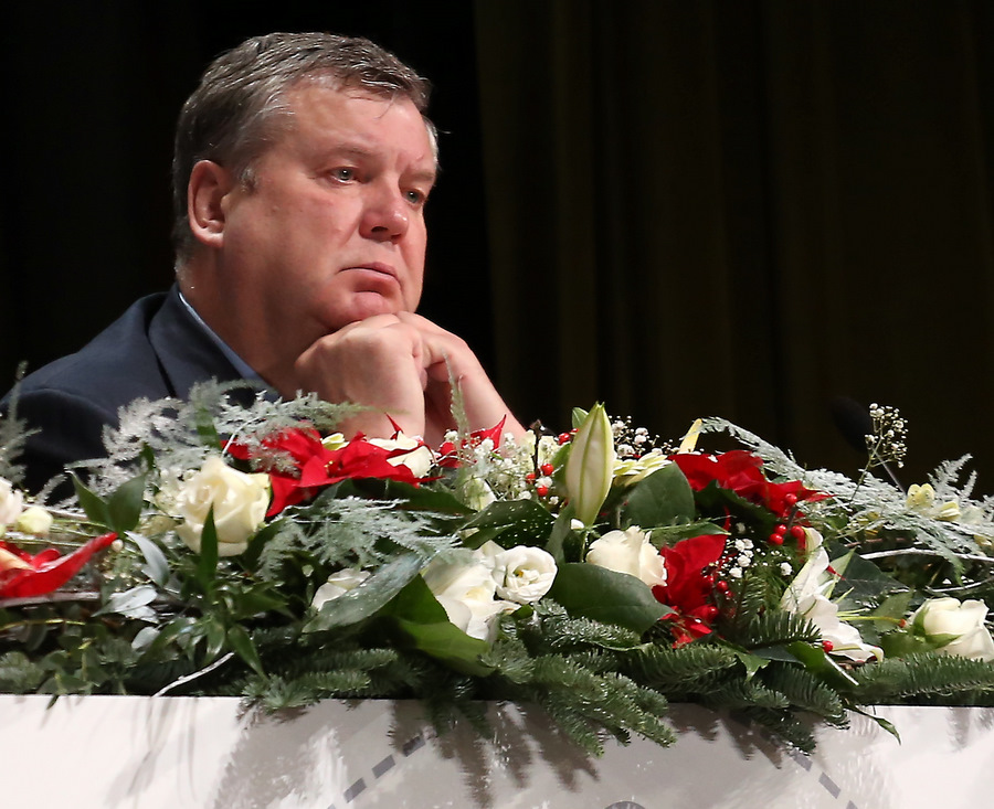 Saeimas deputāts Jānis Urbanovičs piedalās partijas “Saskaņa” kongresā Kultūras pilī “Ziemeļblāzma”.