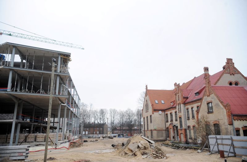 Paula Stradiņa Klīniskās universitātes slimnīcas jaunā korpusa būvlaukums.