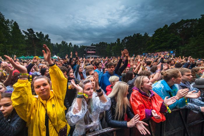 Festivāla “Positivus” apmeklētāji.