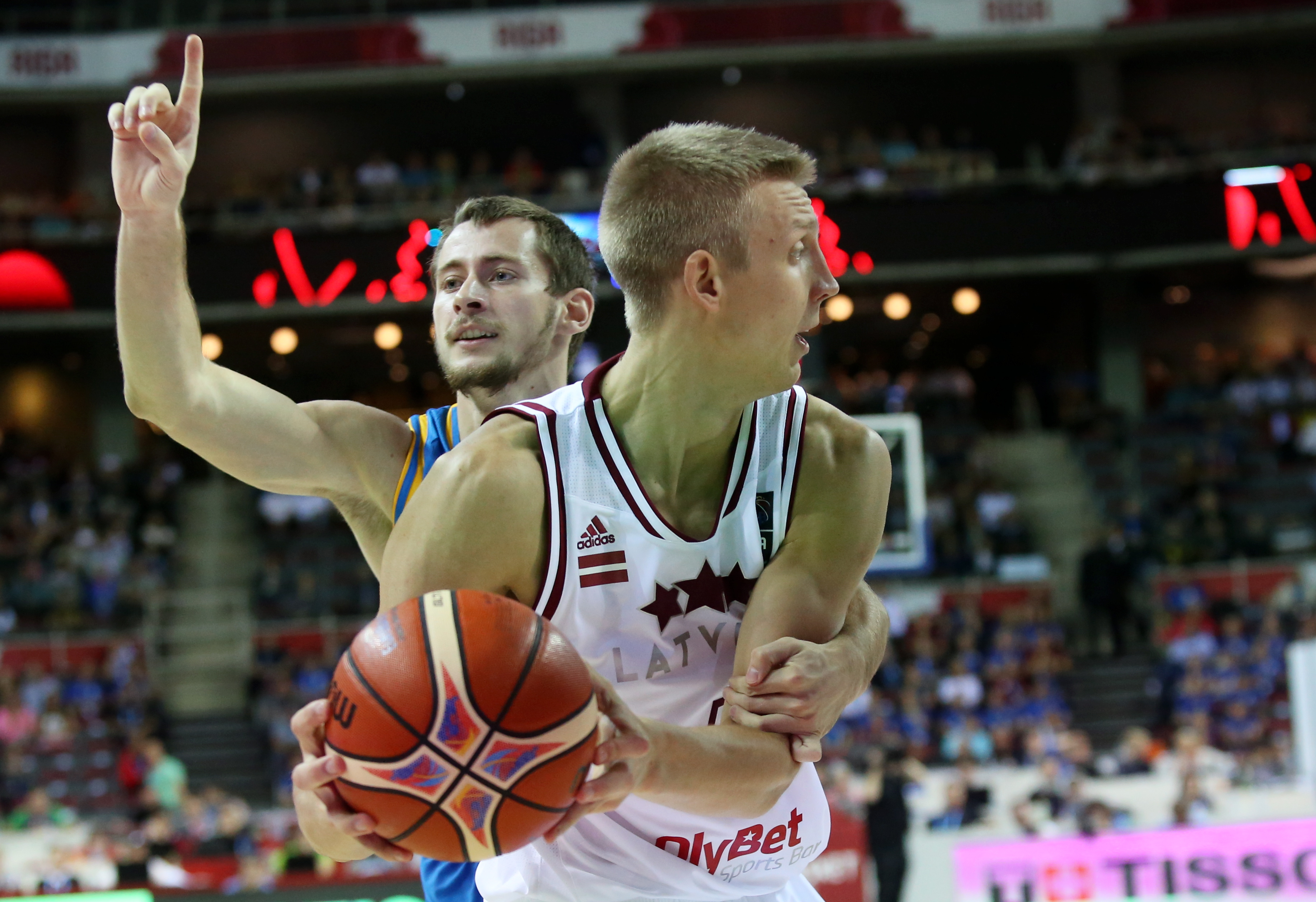 Eiropas čempionāta basketbolā finālturnīra D apakšgrupas spēle starp Latvijas un Ukrainas izlasēm “Arēnā Rīga”.