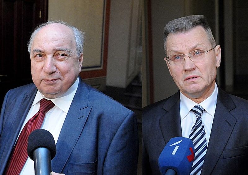 Aleksandrs Čubarjans (no kreisās) un Antonijs Zunda