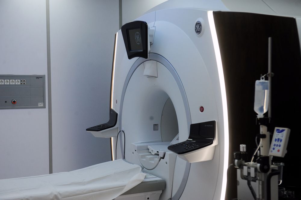 Rīgas 1. slimnīcas diagnostikas bloka telpas – mūsdienīgākā endoskopijas nodaļa ar Baltijā modernāko magnētiskās rezonanses iekārtu.