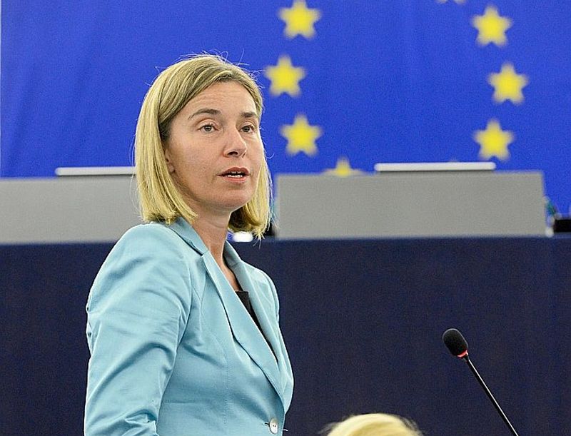 ES augstā pārstāve Federika Mogerīni iepazīstina Eiropas Parlamentu ar “Globālo Eiropas Savienības ārpolitikas un drošības politikas stratēģiju”.