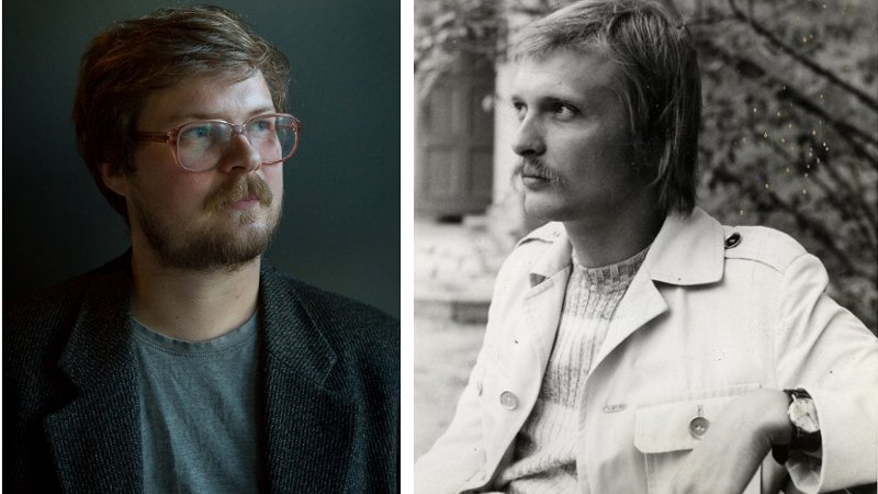 Kaspars Groševs 2017. gadā (no kreisās) un Jānis Borgs 1964. gadā.