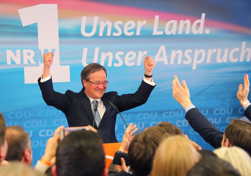 Armīns Lašets, vadošais Ziemeļreinas-Vestfālenes Kristīgo demokrātu partijas kandidāts.