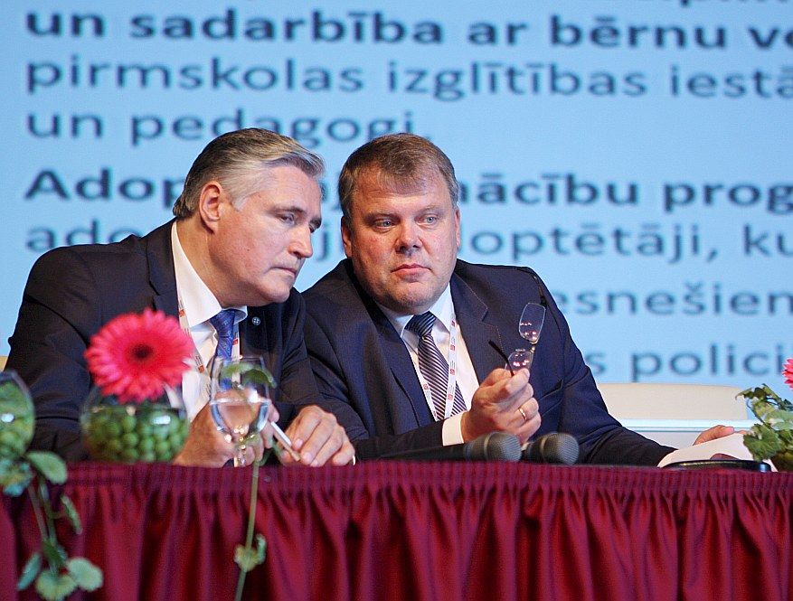 Andris Jaunsleinis (no kreisās) un Gints Kaminskis