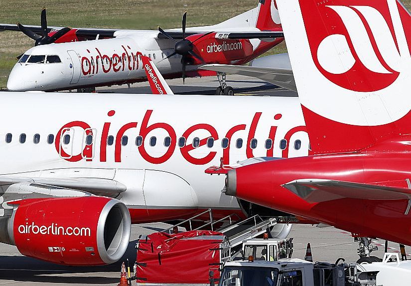 Neraugoties uz pieteikto maksātnespēju, Vācijas aviokompānijas “Air Berlin” “Tegel” lidostā lidojumus vēl veic.