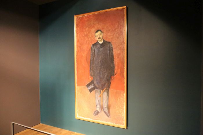 Edvards Munks „Advokāta Ludviga Meijera portrets” (Tronheimas Mākslas muzeja kolekcija) Rotko centrā.