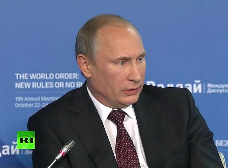 Krievijas prezidents Vladimirs Putins Valdaja konferencē.