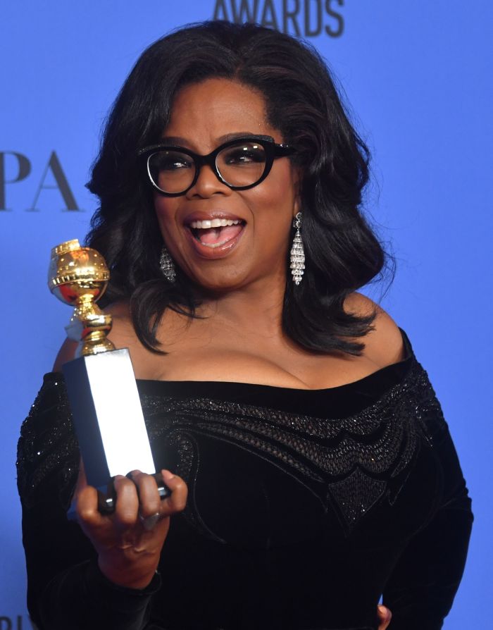 Actress and TV talk show host Oprah Winfrey.