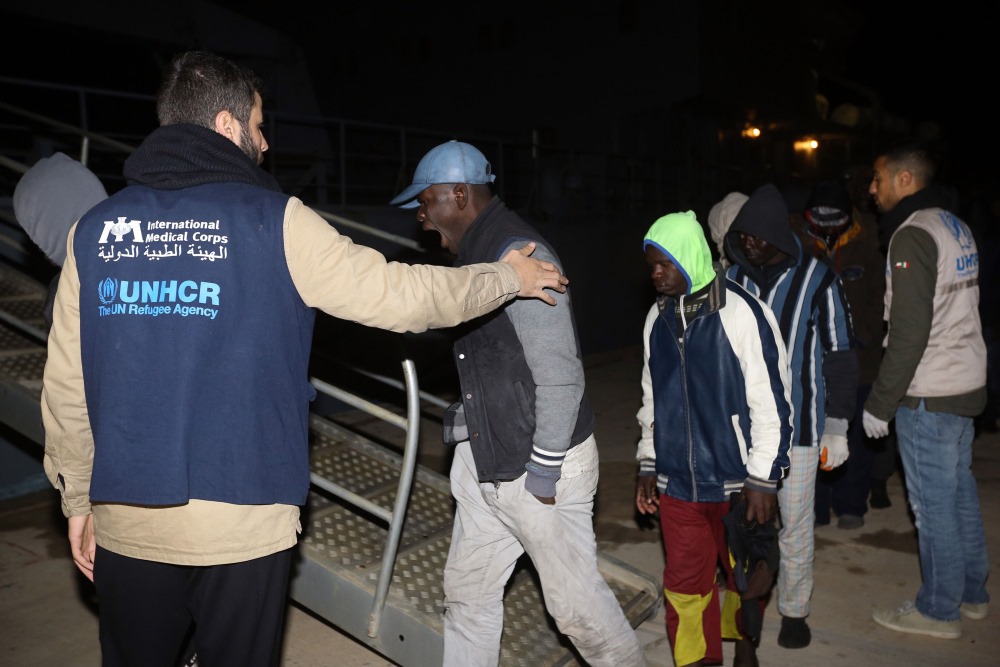 Ilustratīvs foto. Tripolē ierodas nelegālie migranti no Āfrikas valstīm.