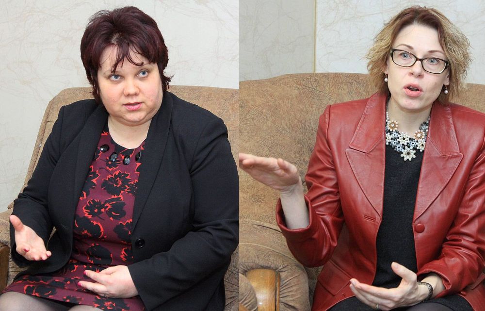 Daiga Avdejanova (no kreisās) un Olga Zeile