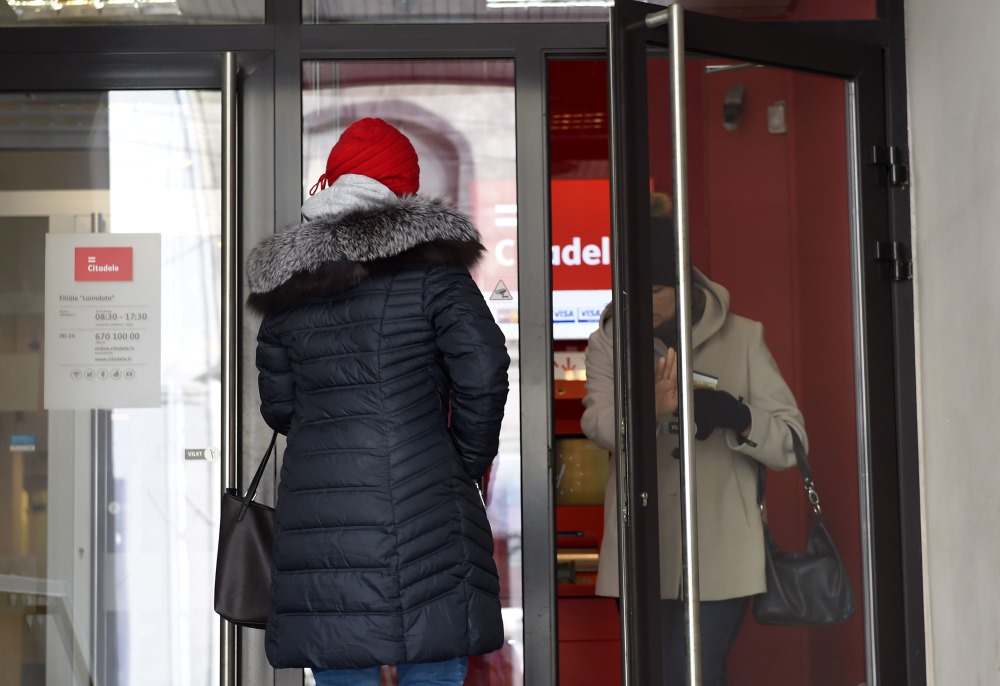 “Citadele” filiāle “Laimdota” Rīgā, kur “ABLV Bank” klienti var saņemt valsts garantēto atlīdzību.