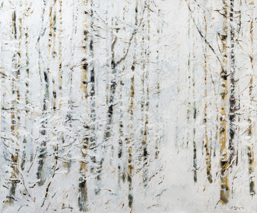 Jāzepa Pīgožņa glezna “Pa baltbaltu mežu” (2012. gads)