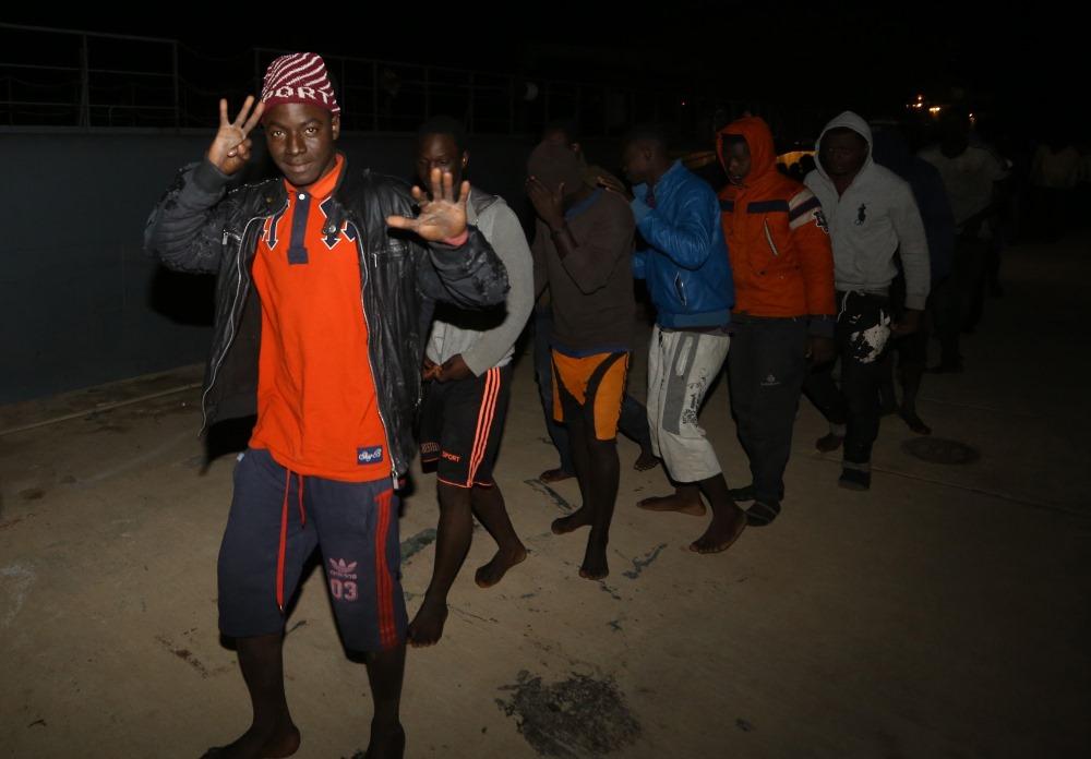 Migranti Lībijas piekrastē, 01.02.2018.