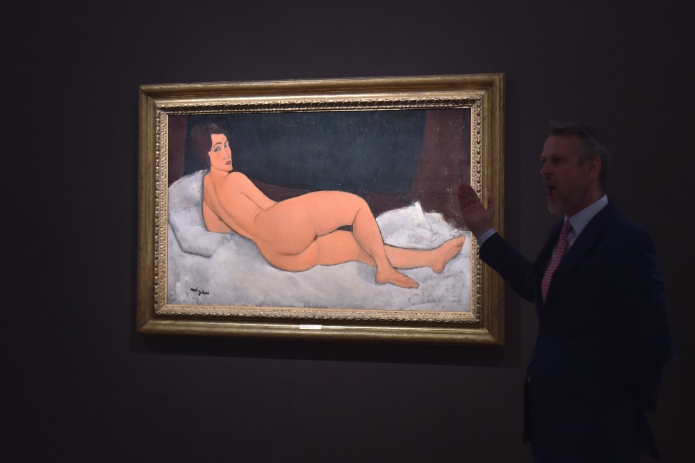 Amedeo Modiljāni gleznotais akts “Nu couche (sur le cote gauche)”.