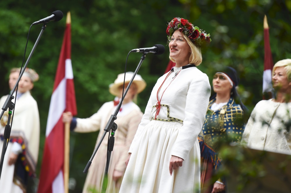 Dace Melbārde Dziesmu un deju svētku atklāšanā, 01.07.2018.