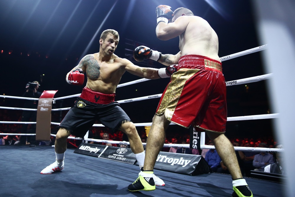 Mairis Briedis boksa cīņā ar francūzi Brandonu Delorjē Maskavā, 21.07.2018
