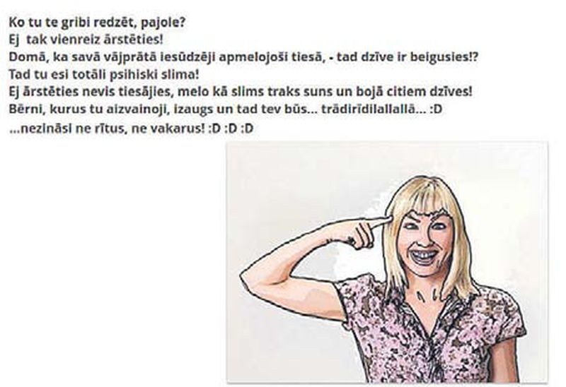 Vieni no jaunākajiem
vēstījumiem Žozefīnas
mājaslapā internetā.