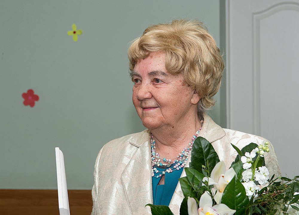 Janīna Rakovska-Vaļuma deviņdesmitajā dzimšanas dienā.