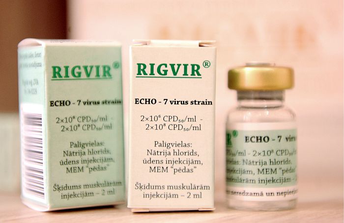 Latvijas medikaments “Rigvir”.