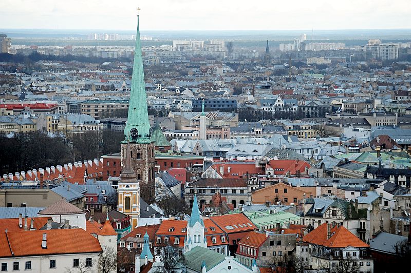 Skats uz Vecrīgu un Sv. Jēkaba katedrāli