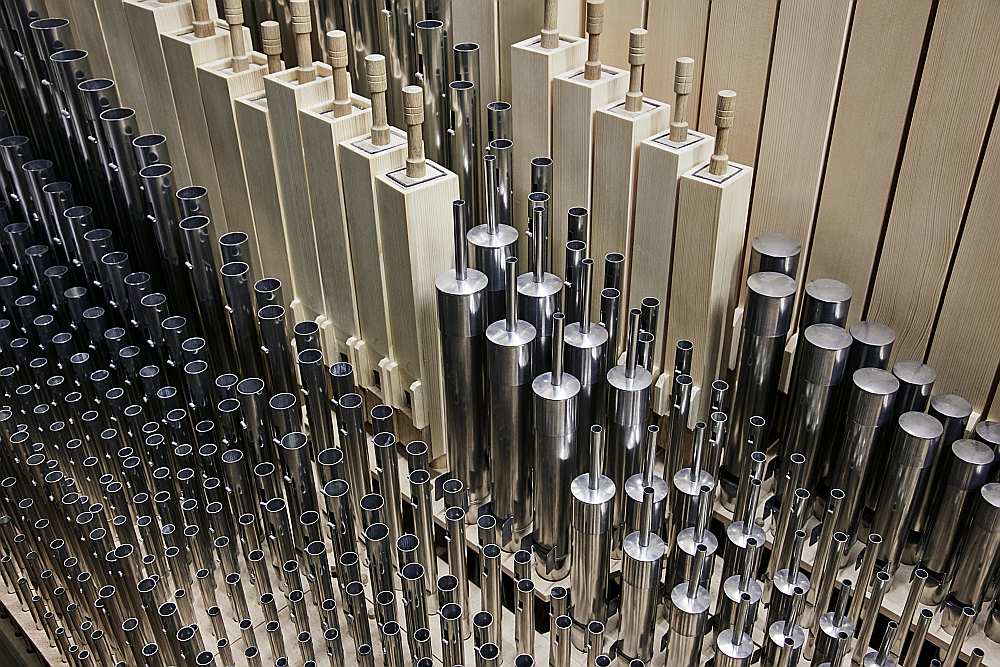 Šomēnes atklātajā Elbas filharmonijā Hamburgā arī iebūvētas ērģeles apmēram divu miljonu eiro vērtībā. Mūzikas instrumentam ir 4765 stabules. Latvija īpaši lepojas ar faktu, ka Elbas filharmonijas ērģeļkoncertu programmu sastādītāja un mākslinieciskā vadītāja ir Iveta Apkalna, kura spēlēja arī ērģeļmūzikas pirmajā koncertā 27. janvārī.