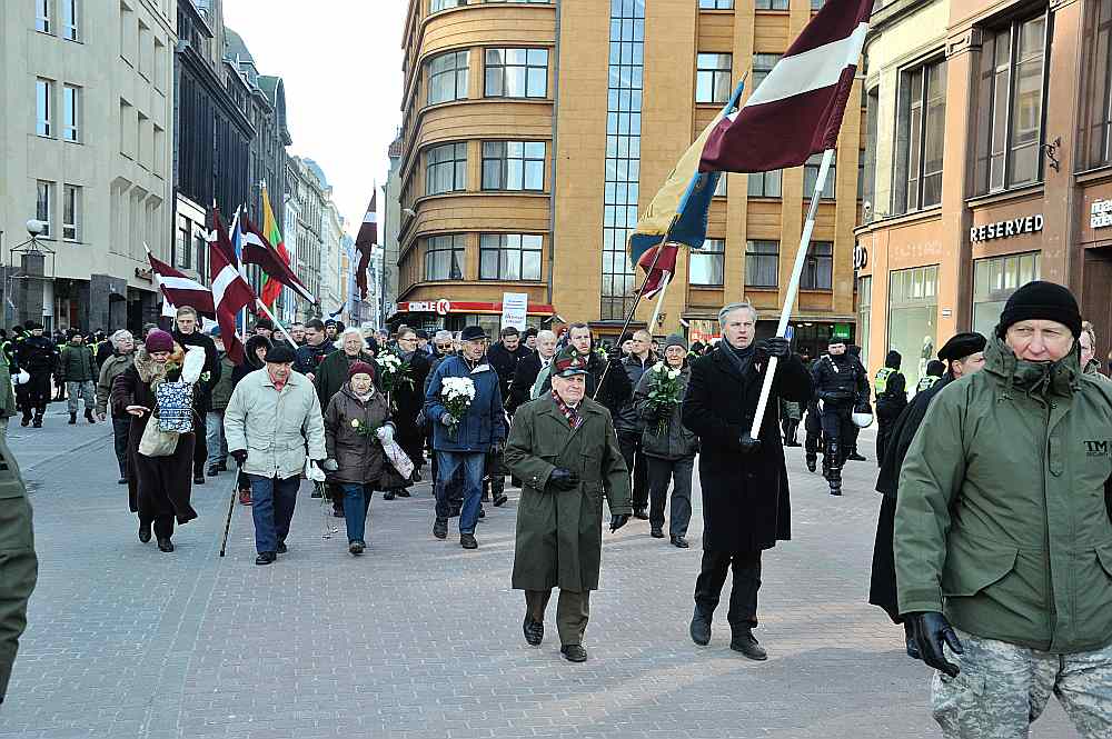 Gājiens pie Brīvības pieminekļa, 16.03.2018.