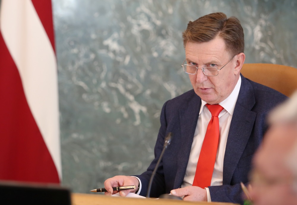 Ministru prezidents Māris Kučinskis valdības sēdē.