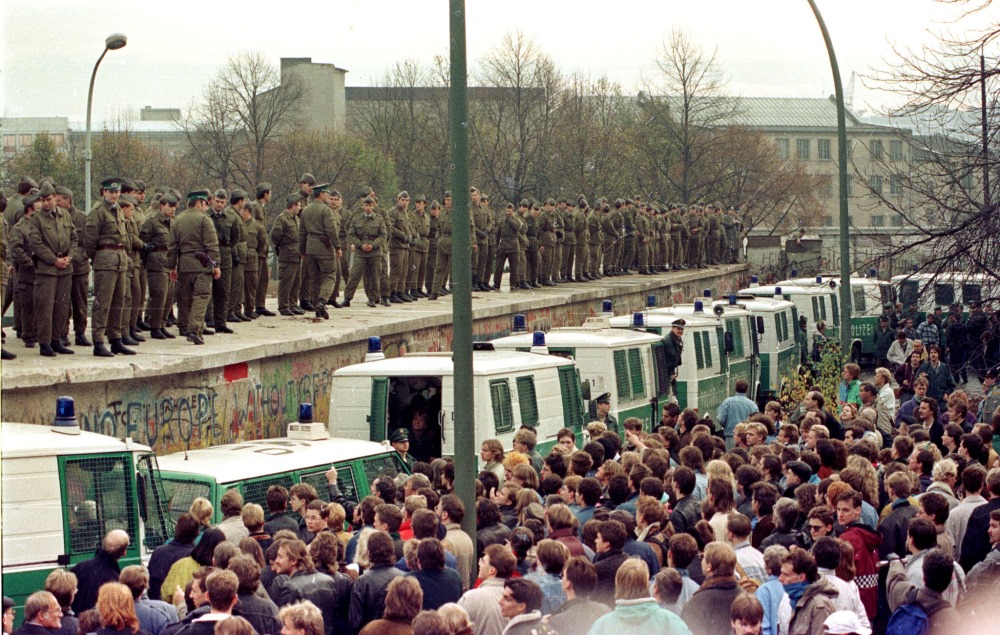 Berlīnes mūris, 1989.gadā.