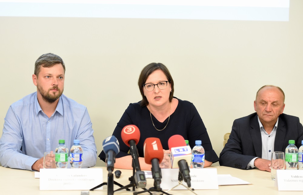 NMPD vadītāja Liene Cipule preses konferencē, 20.06.2018.