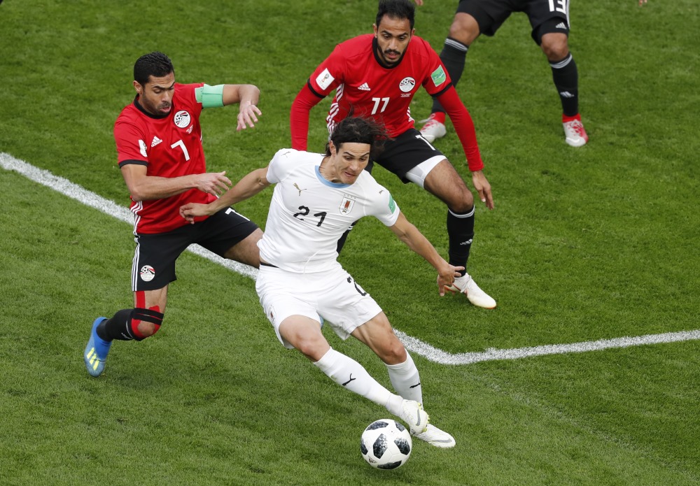 Ēģiptes mačs pret Uragvaju Pasaules futbola čempionātā Krievijā, 15.06.2018.