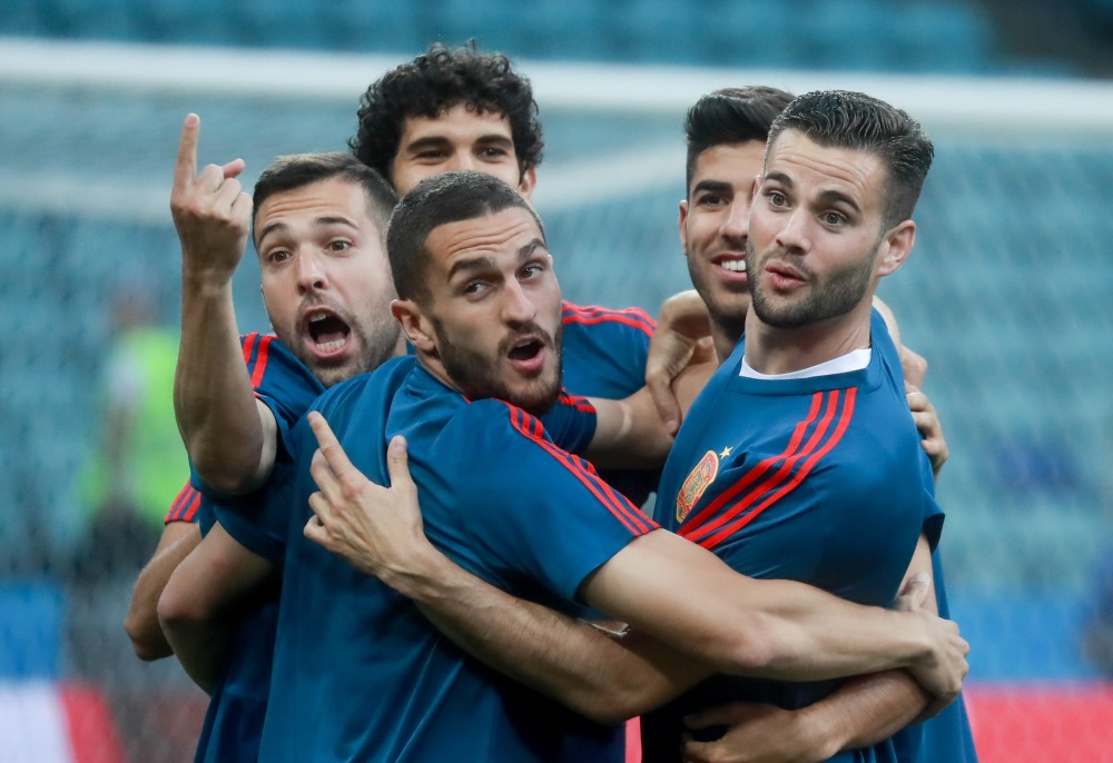Spānijas valstsvienības futbola izlase treniņā Krievijā, 14.06.2018.