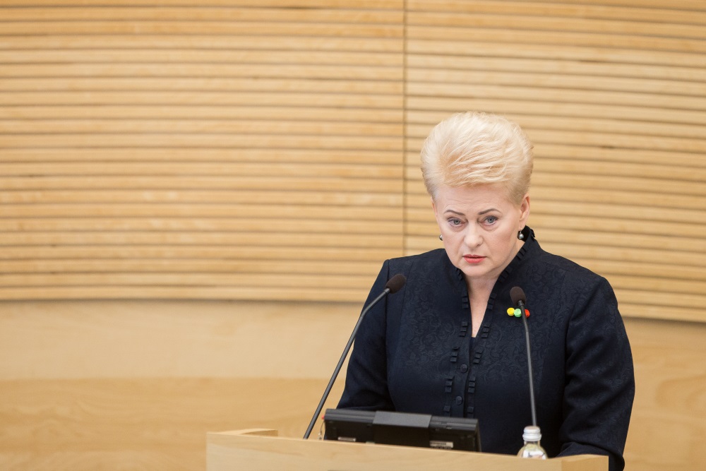Lietuvas prezidente Daļa Grībauskaite,