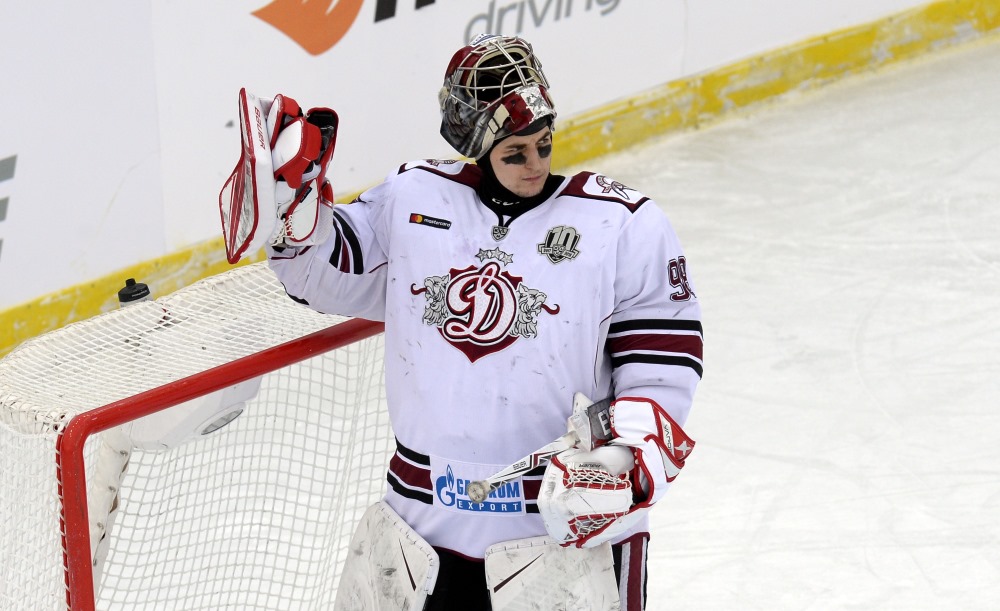 Vārtsargs Jānis Kalniņš.