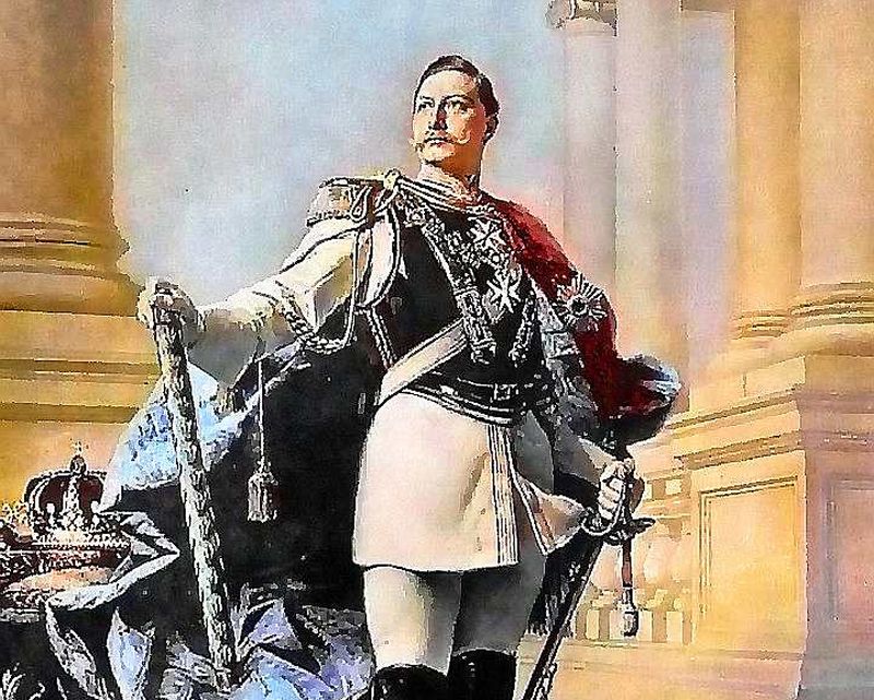 Vilhelms II (1859 – 1941) 19. gs. beigu portretā.