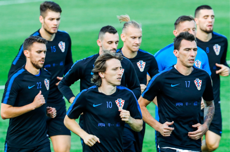 Horvātijas futbola izlase treniņā