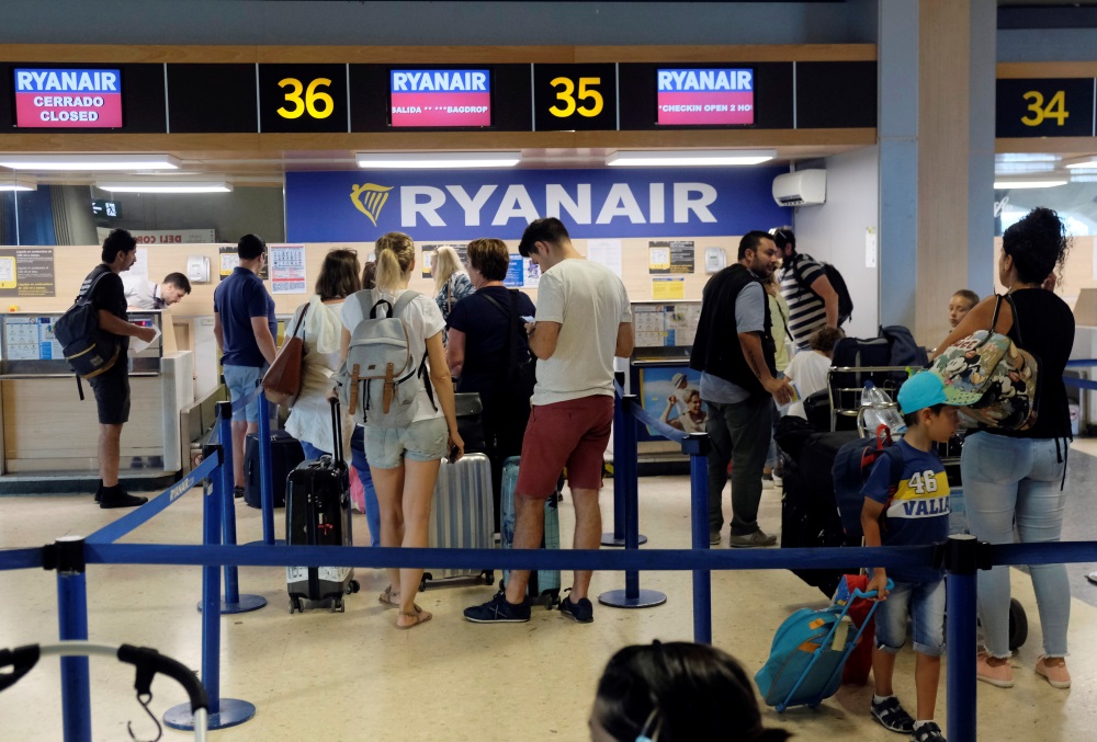 “Ryanair” aviokompānija streiko arī Spānijā, 25.07.2018.