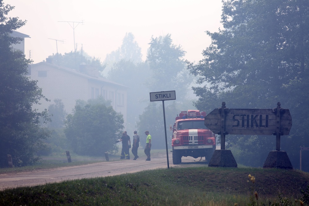 Meža un kūdras ugunsgrēks Stiklos, Valdgales pagastā, 19.07.2018.