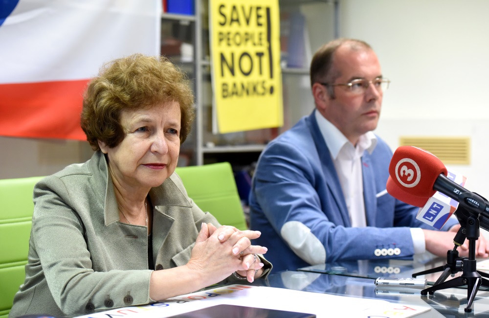 Tatjana Ždanoka un Andrejs Mamikins