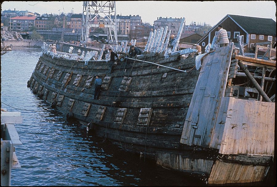 “Vasa” vraks pēc izcelšanas.
