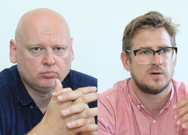 Valdis Klišāns (no kreisās) un Ansis Nudiens