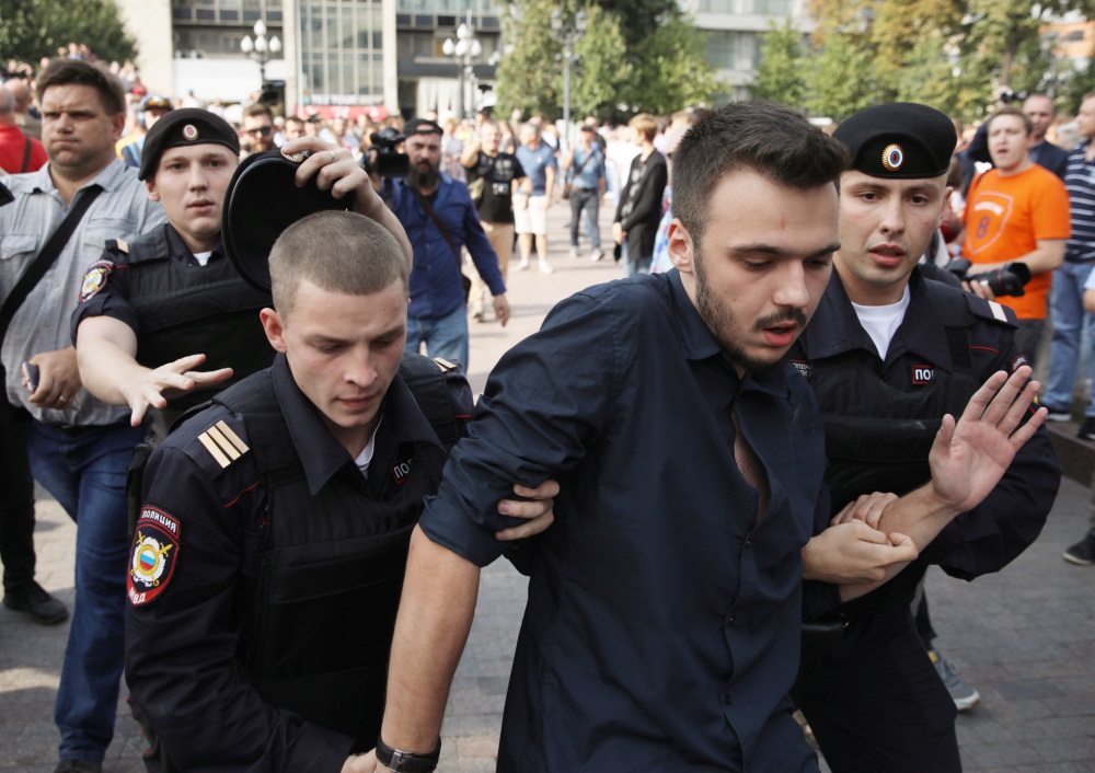 Protesti Krievijā, Maskavā pret pensiju reformu, 09.09.2018.