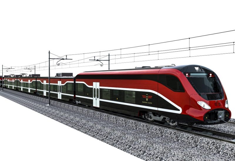 Spānijas uzņēmuma “Talgo” elektrovilciens var pārvadāt 450 pasažierus.