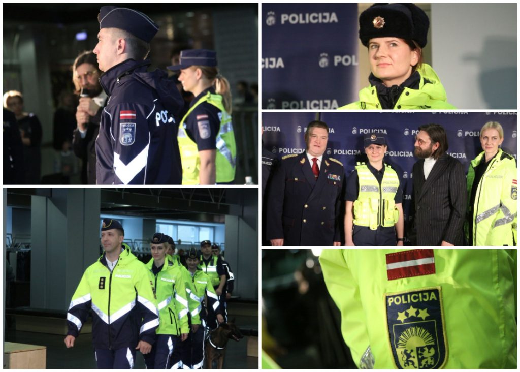Valsts policija demonstrē jaunās formas