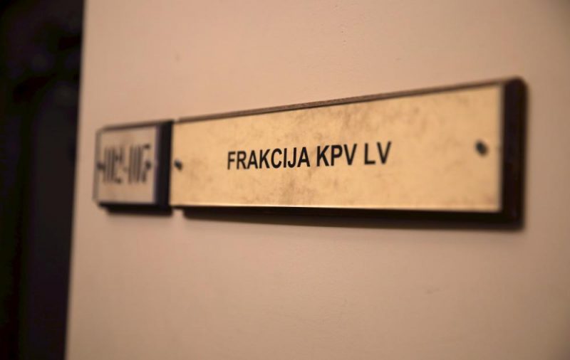 Partijas “KPV LV” Saeimas frakcijas telpa.