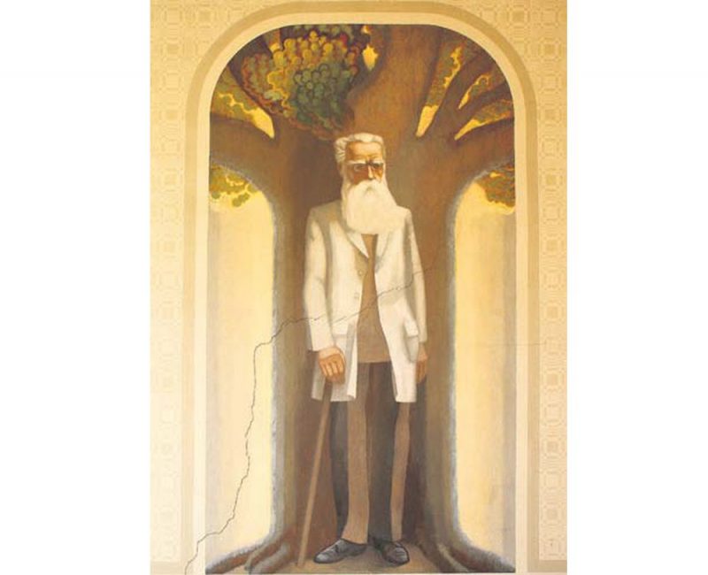 Andrejs Zvejnieks. «Krišjānis Barons». Fragments no kompozīcijas Jelgavas pilsētas bibliotēkas Krišjāņa Barona zālē°(1986).