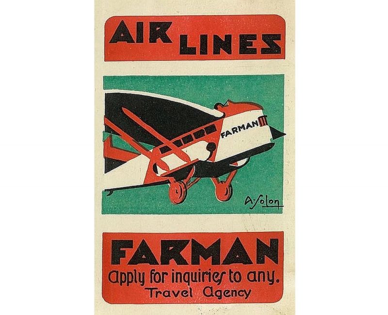 “Lignes Aériennes Farman” plakāts.